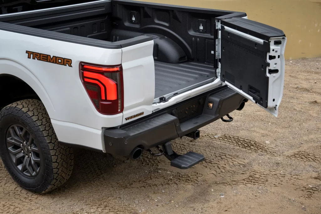 white ford f150 with pro access tailgate
